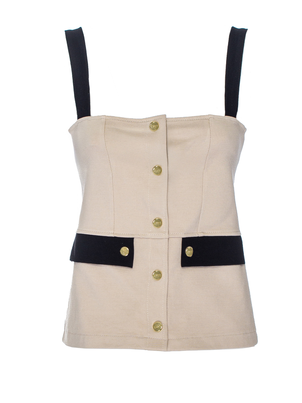 TOP ABBOTTONATO PUNTO MILANO, 4 TG - IVORY